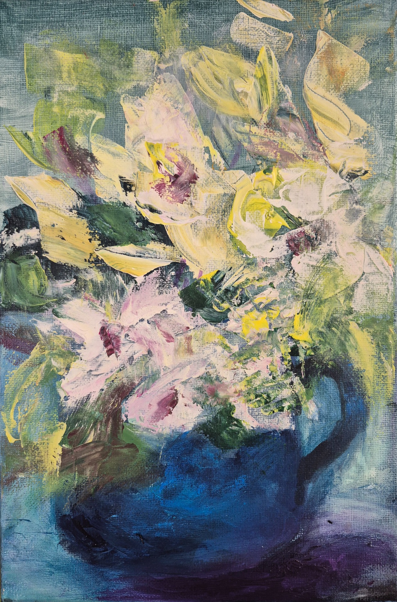 Joulutähdet sinisessä kupissa